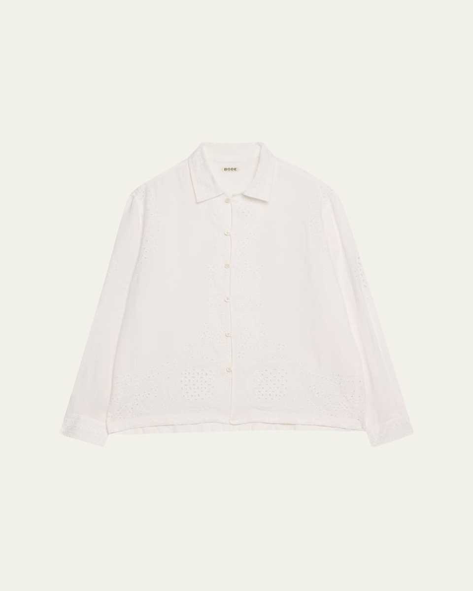 Belvoir Lace Linen Shirt